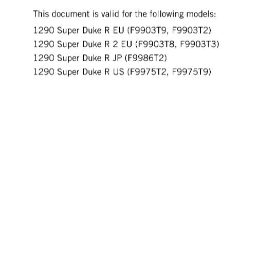 KTM 2020 - 1290 SUPER DUKE R - SERVICE REPAIR WORKSHOP