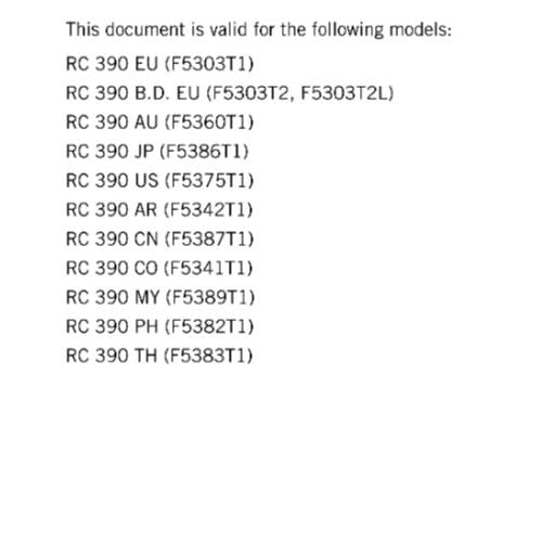 KTM 2020 - RC 390 - SERVICE REPAIR WORKSHOP