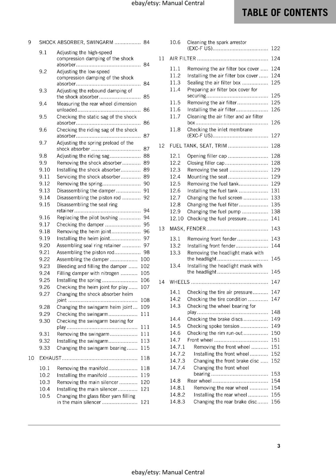 KTM 2019 - 250 EXC-F SIX DAYS - SERVICE REPAIR WORKSHOP