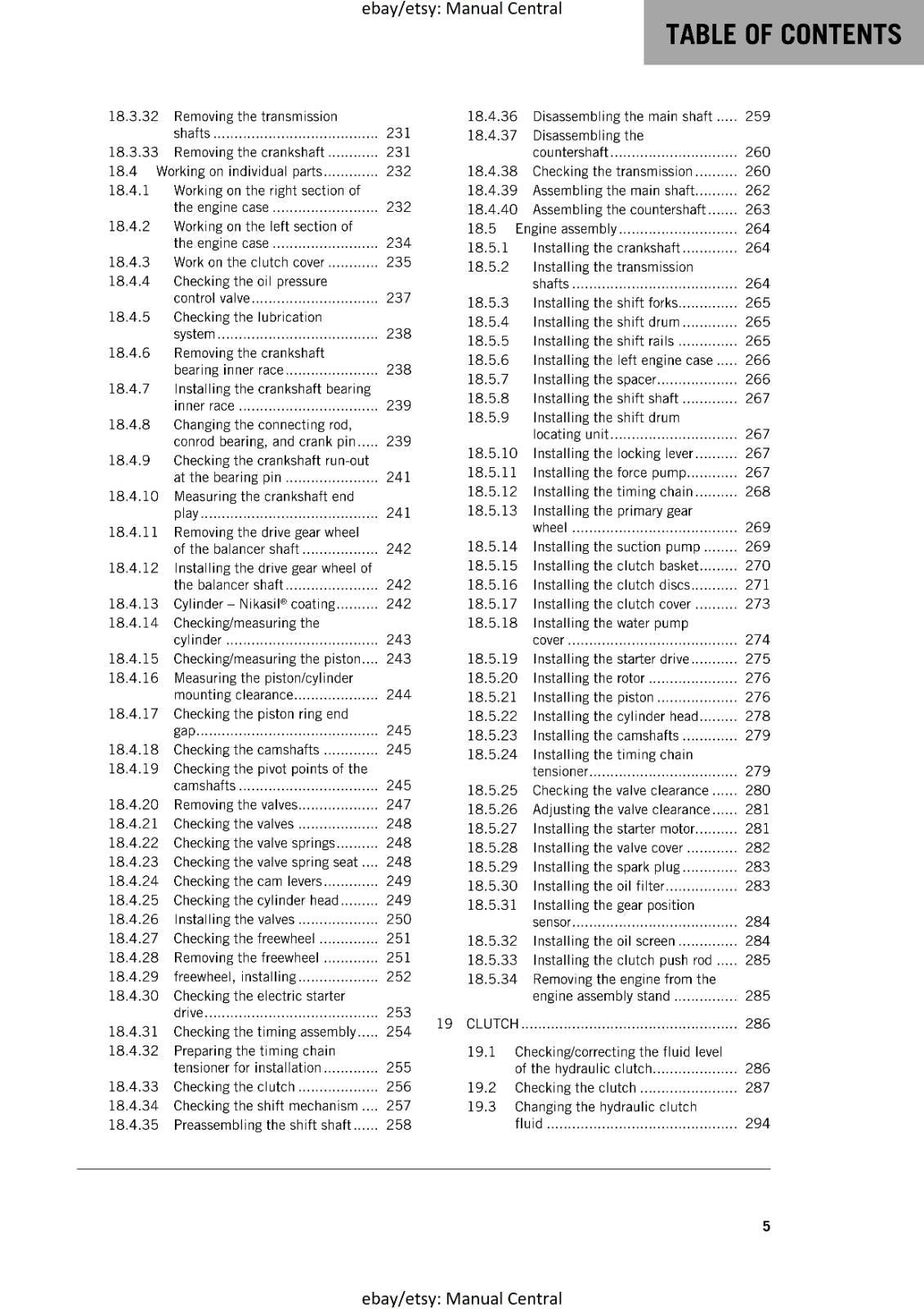 KTM 2019 - 350 EXC-F SIX DAYS - SERVICE REPAIR WORKSHOP