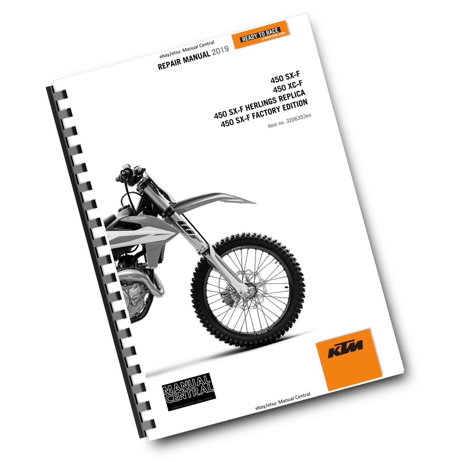 KTM 2019 - 450 XC-F SX-F HERLINGS REPLICA FACTORY EDITION - SERVICE REPAIR