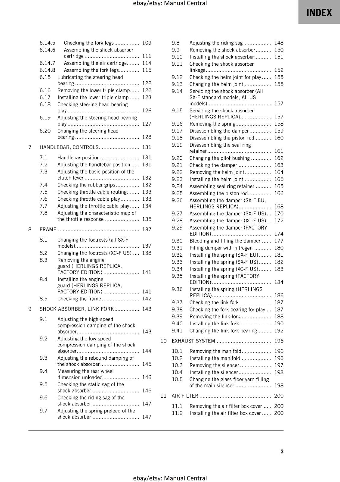 KTM 2019 - 450 XC-F SX-F HERLINGS REPLICA FACTORY EDITION - SERVICE REPAIR
