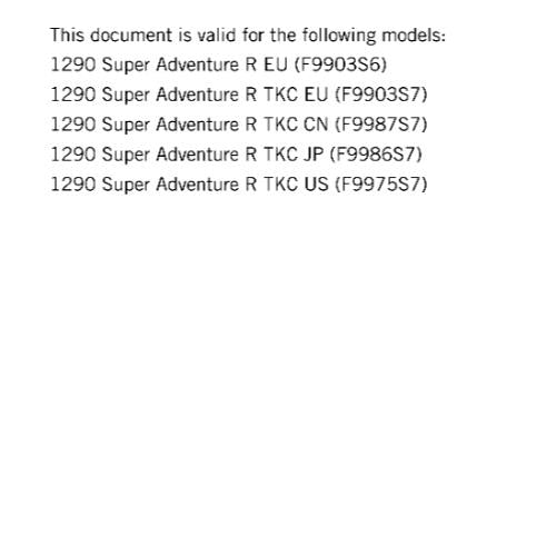 KTM 2019 - 1290 SUPER ADVENTURE R - SERVICE REPAIR WORKSHOP
