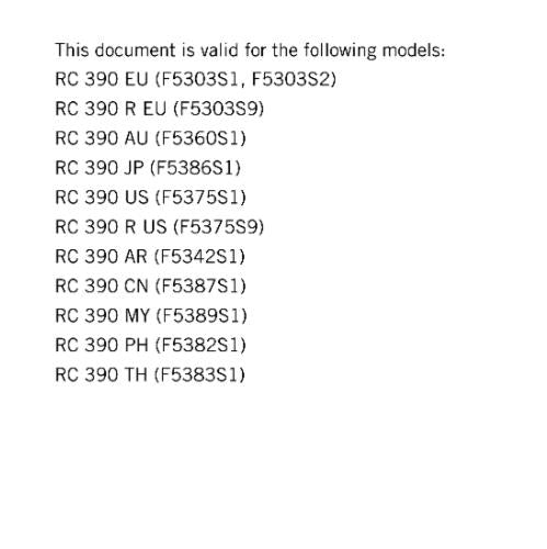 KTM 2019 - RC 390 - SERVICE REPAIR WORKSHOP