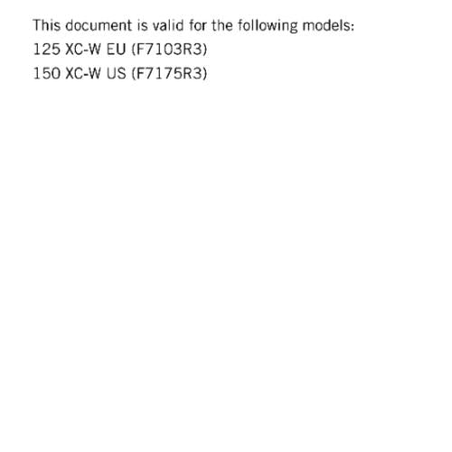 KTM 2018 - 125 150 XC-W  - SERVICE REPAIR WORKSHOP