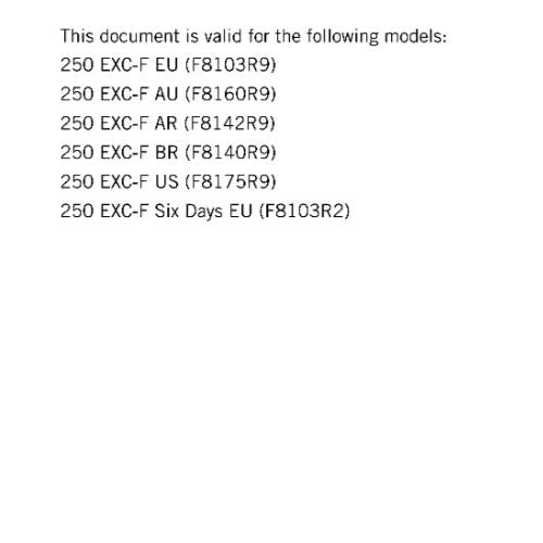 KTM 2018 - 250 EXC-F SIX DAYS - SERVICE REPAIR WORKSHOP