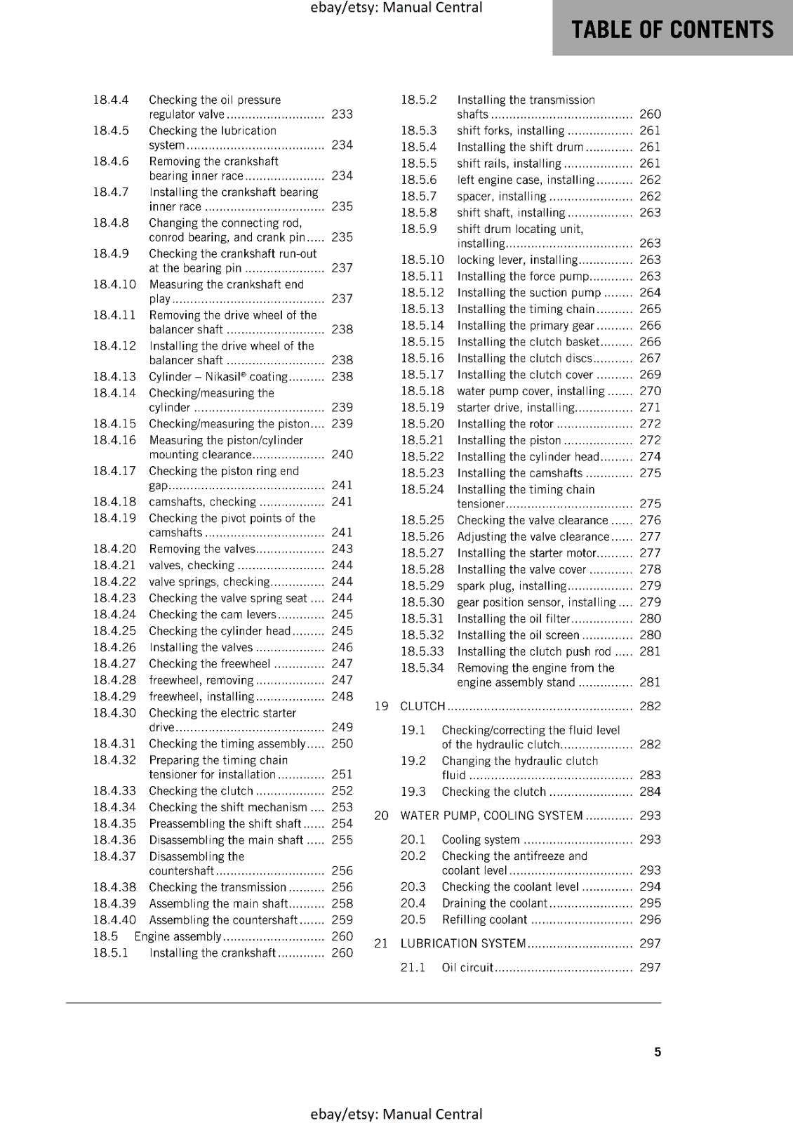 KTM 2018 - 250 EXC-F SIX DAYS - SERVICE REPAIR WORKSHOP