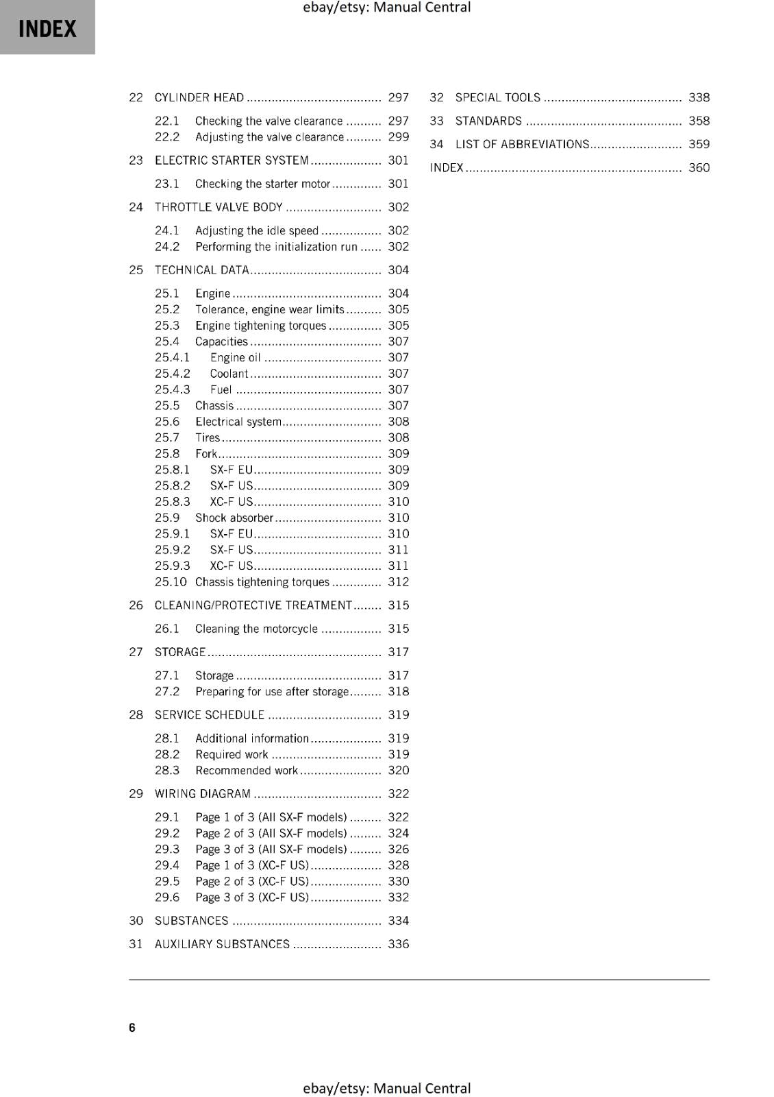 KTM 2018 - 450 SX-F XC-F - SERVICE REPAIR WORKSHOP