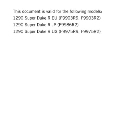 KTM 2018 - 1290 SUPER DUKE R - SERVICE REPAIR WORKSHOP