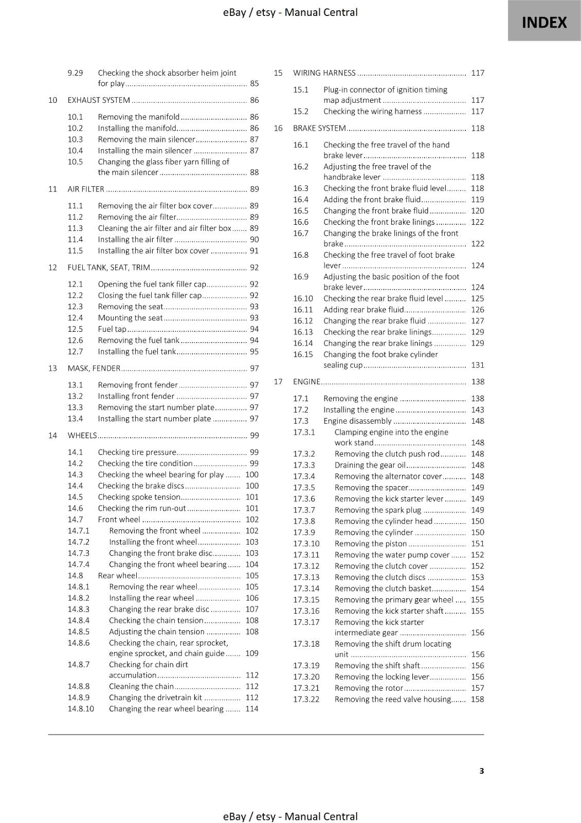 100 GSM GASGAS 2021 MC 85 SERVICE WORKSHOP REPAIR MANUAL