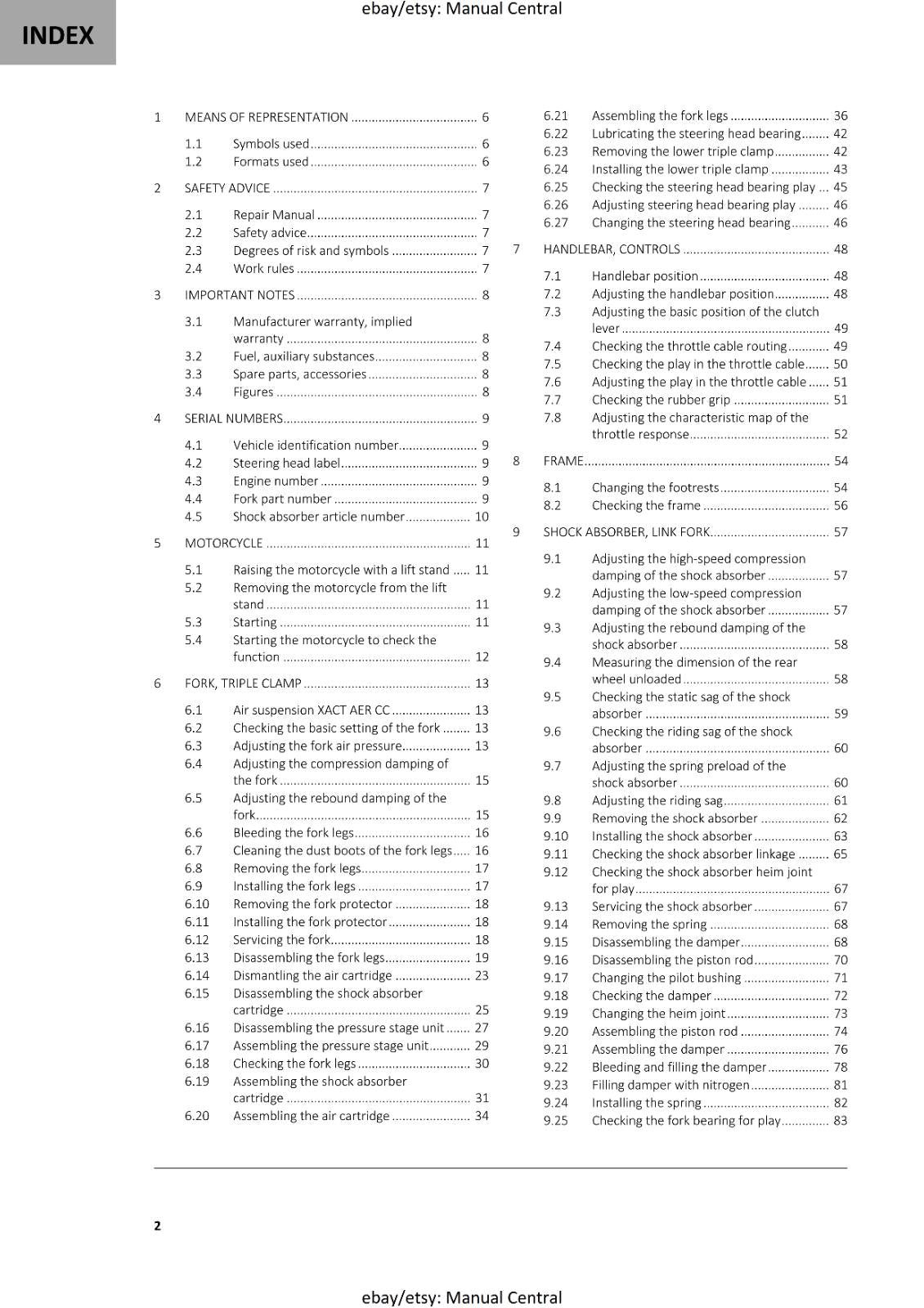 GASGAS 2022 - EX 250 300 - SERVICE WORKSHOP REPAIR MANUAL