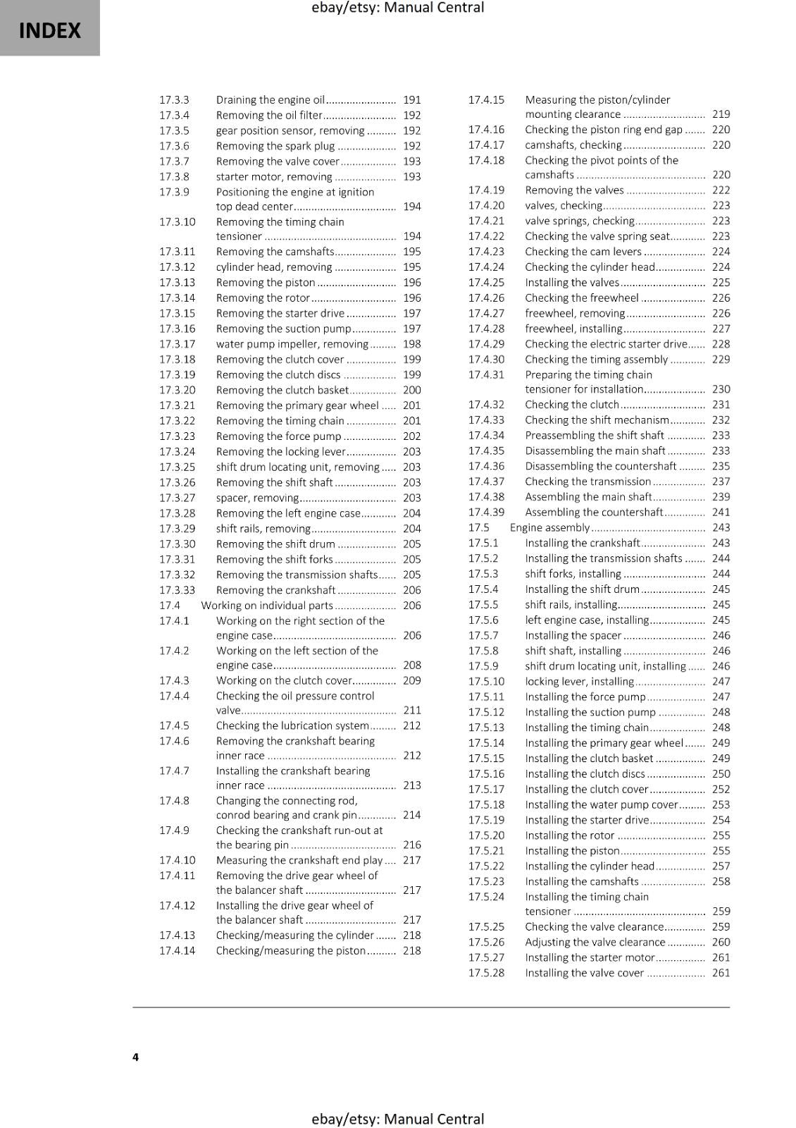 GASGAS 2022 - MC EX 250F - SERVICE WORKSHOP REPAIR MANUAL