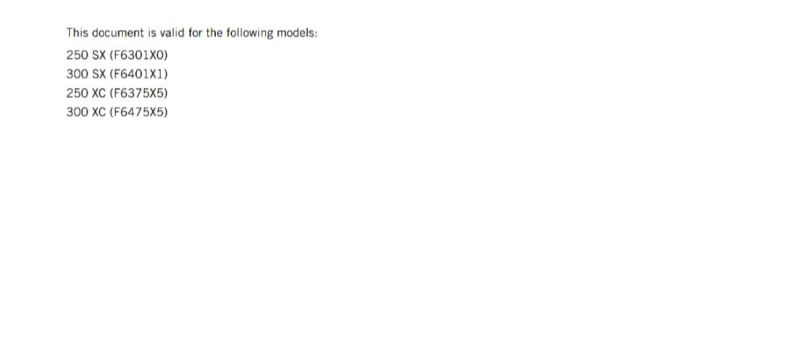 KTM 2024 - 250 300 SX XC - OWNERS MANUAL USER GUIDE