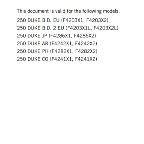 KTM 2024 - 250 DUKE EU JP AR PH CO - OWNERS MANUAL USER GUIDE