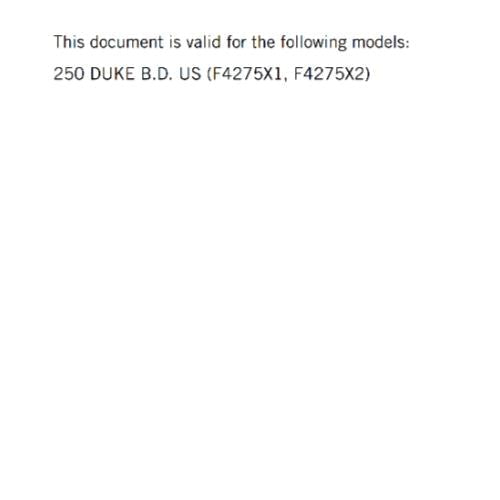 KTM 2024 - 250 DUKE US - OWNERS MANUAL USER GUIDE