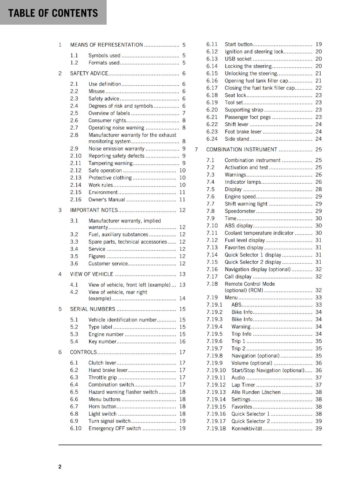 KTM 2024 - 250 DUKE US - OWNERS MANUAL USER GUIDE