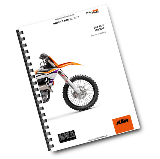 KTM 2024 - 250 SX-F XC-F - OWNERS MANUAL USER GUIDE