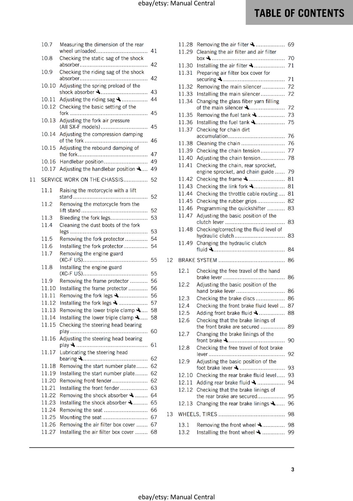 KTM 2024 - 250 SX-F XC-F - OWNERS MANUAL USER GUIDE