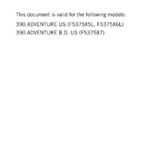 KTM 2024 - 390 ADVENTURE US EDITION - OWNERS MANUAL USER GUIDE