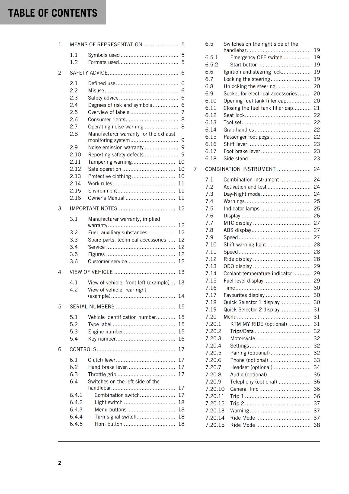 KTM 2024 - 390 ADVENTURE US EDITION - OWNERS MANUAL USER GUIDE