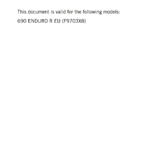 KTM 2024 - 690 ENDURO R EU EDITION  - OWNERS MANUAL USER GUIDE