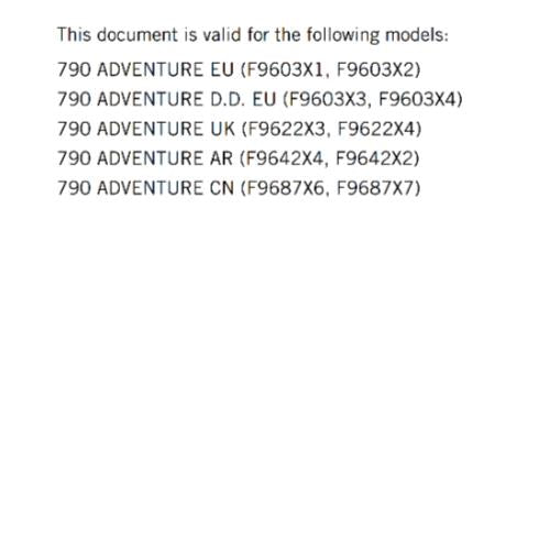 KTM 2024 - 790 ADVENTURE EU EDITION - OWNERS MANUAL USER GUIDE