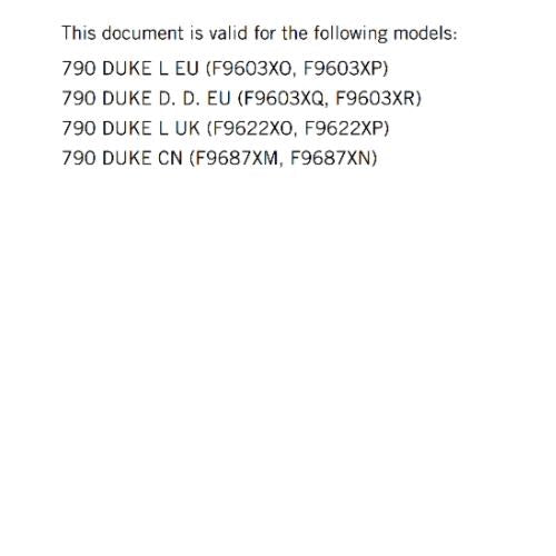 KTM 2024 - 790 DUKE & L - OWNERS MANUAL USER GUIDE