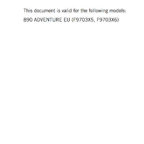 KTM 2024 - 890 ADVENTURE - OWNERS MANUAL USER GUIDE