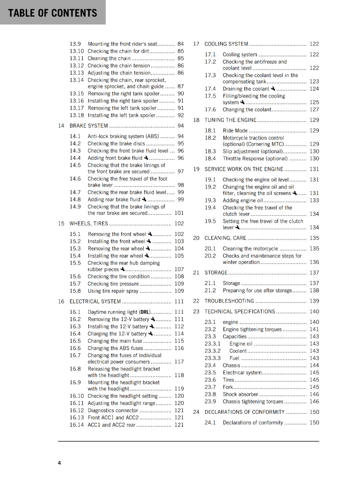 KTM 2024 - 990 DUKE EU EDITION - OWNERS MANUAL USER GUIDE