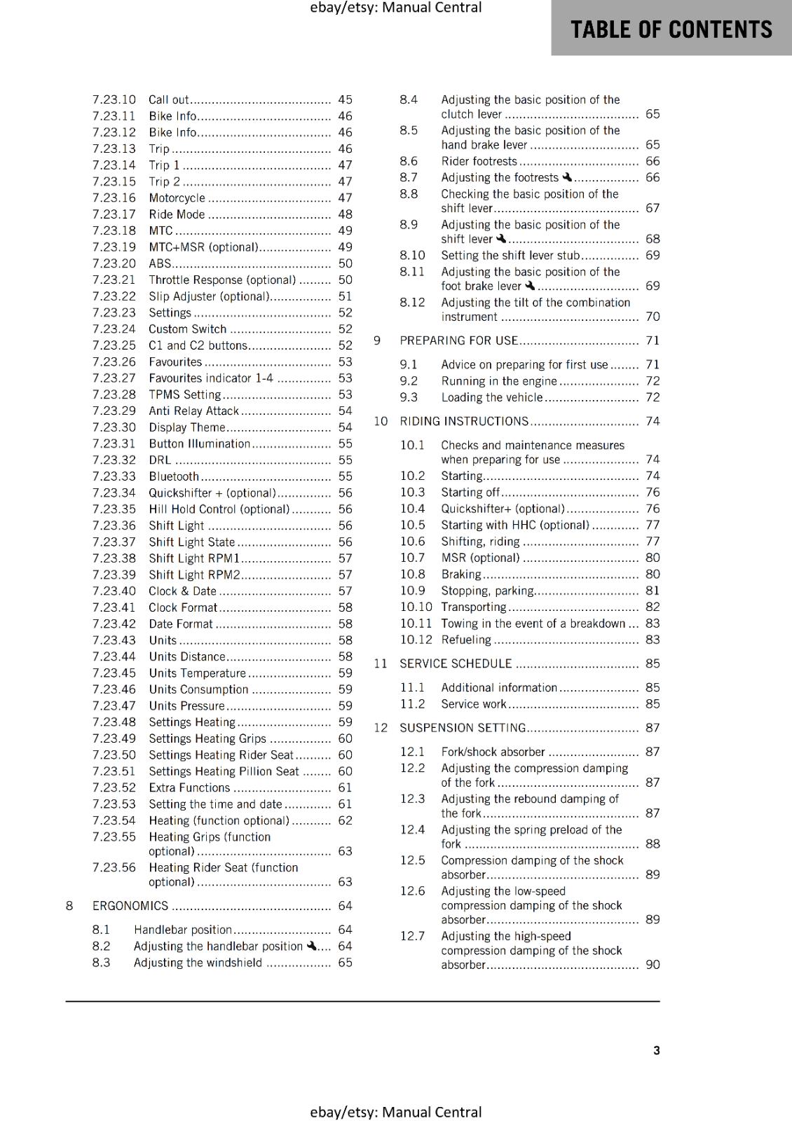 KTM 2024 - 1290 SUPER ADVENTURE R EU OT AR CN - OWNERS MANUAL USER GUIDE