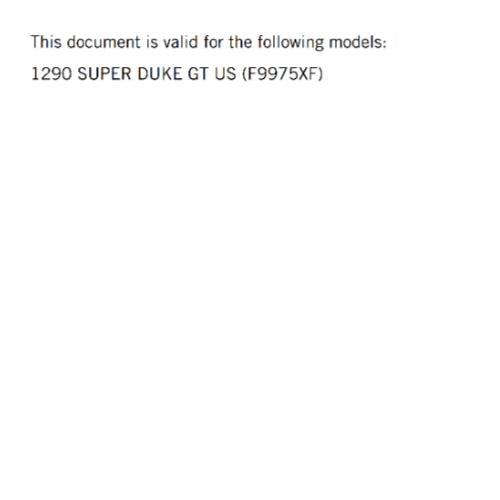 KTM 2024 - 1290 SUPER DUKE GT US EDITION - OWNERS MANUAL USER GUIDE