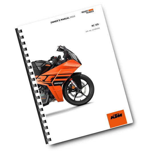 KTM 2024 - RC 125 - OWNERS MANUAL USER GUIDE