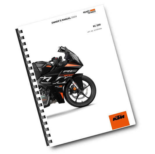 KTM 2024 - RC 200 - OWNERS MANUAL USER GUIDE