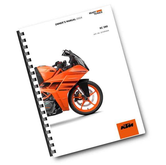 KTM 2024 - RC 390 EU JP UK AR ASEAN CN CO PH - OWNERS MANUAL USER GUIDE