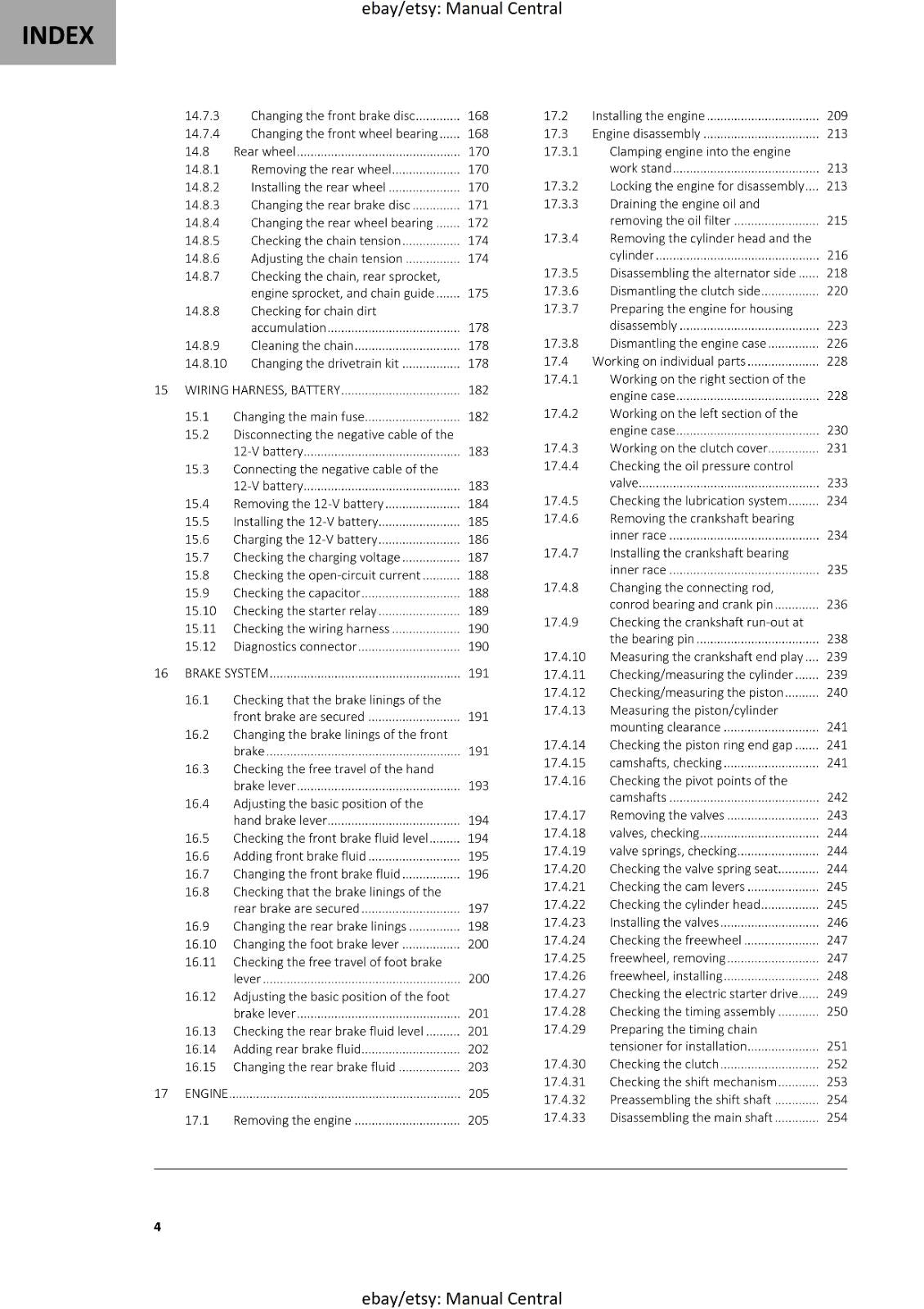 GASGAS 2024 MC EX 250F SERVICE WORKSHOP REPAIR MANUAL