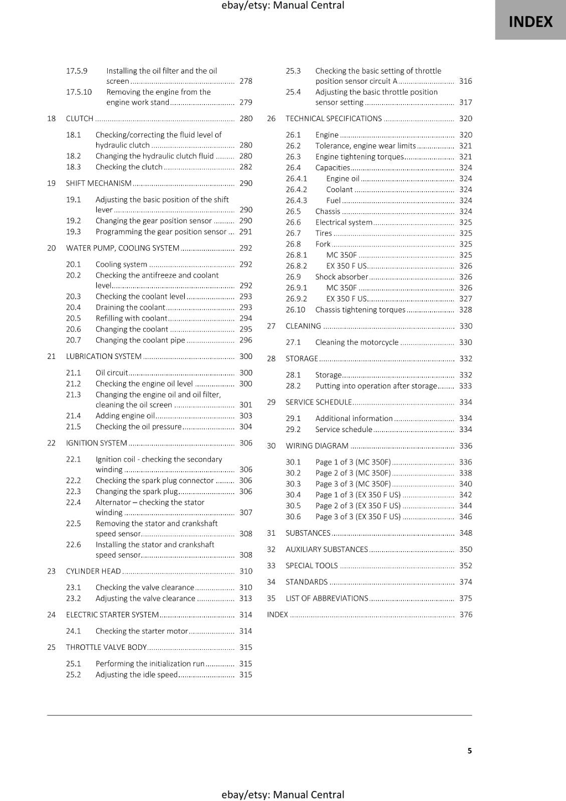 GASGAS 2024 MC EX 350F SERVICE WORKSHOP REPAIR MANUAL