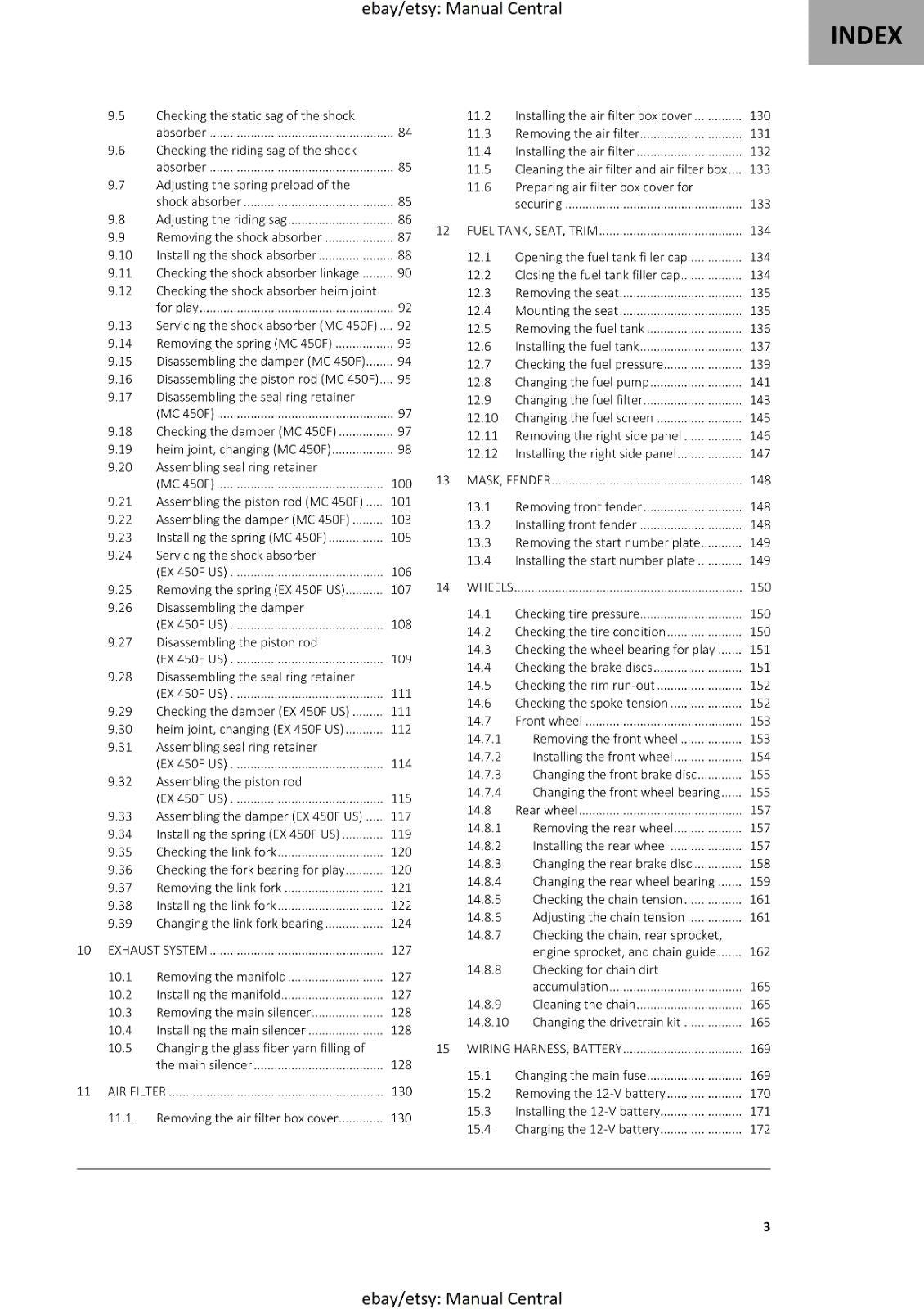 GASGAS 2024 MC EX 450F SERVICE WORKSHOP REPAIR MANUAL