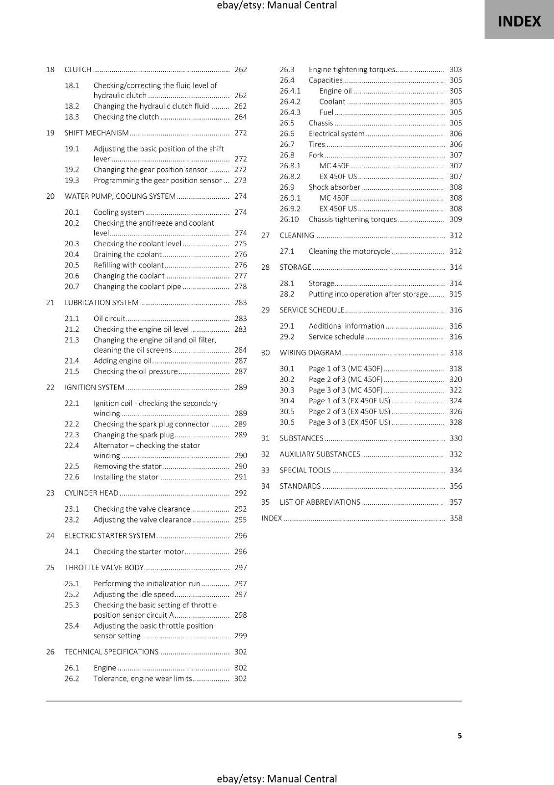 GASGAS 2024 MC EX 450F SERVICE WORKSHOP REPAIR MANUAL