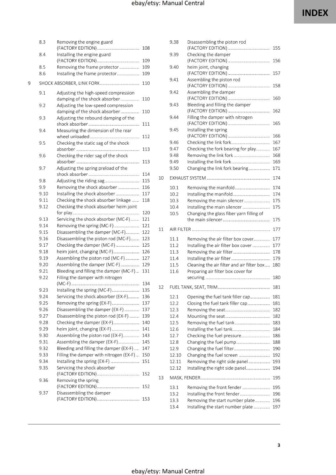 GASGAS 2024 MC EX 450F FACTORY EDITION SERVICE WORKSHOP REPAIR MANUAL