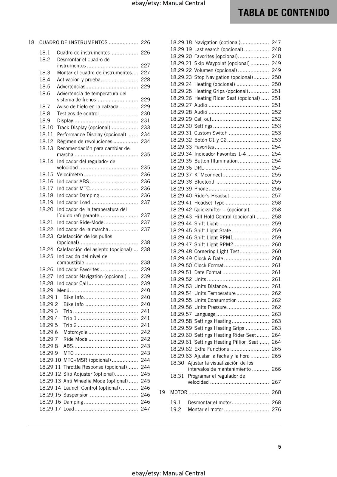 SPANISH LANGUAGE - KTM 2023 - 1290 SUPER DUKE GT - MANUAL DE REPARACION