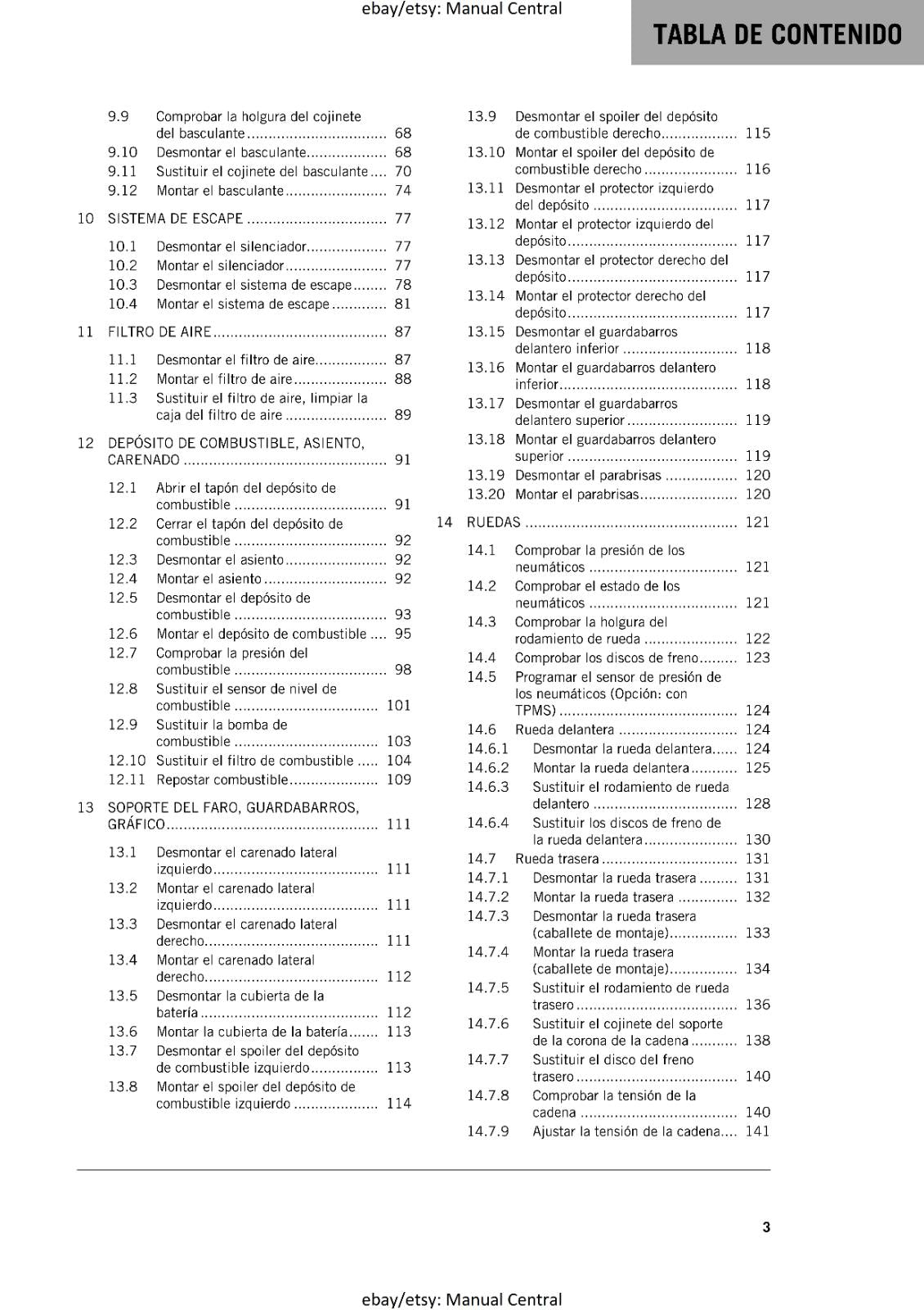 SPANISH LANGUAGE - KTM 2023 - 890 SMT EU VERSION - MANUAL DE REPARACION