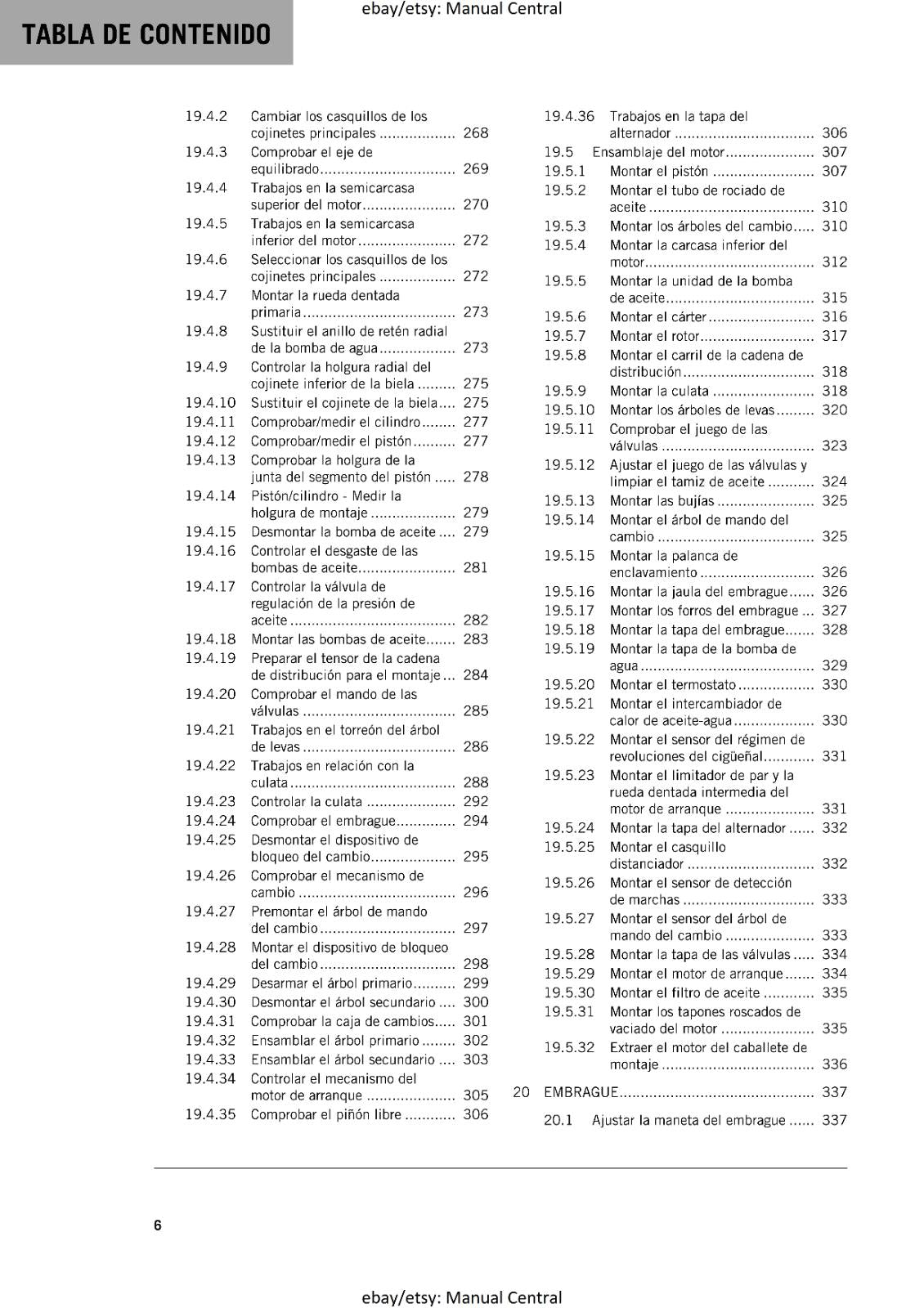 SPANISH LANGUAGE - KTM 2023 - 890 SMT EU VERSION - MANUAL DE REPARACION