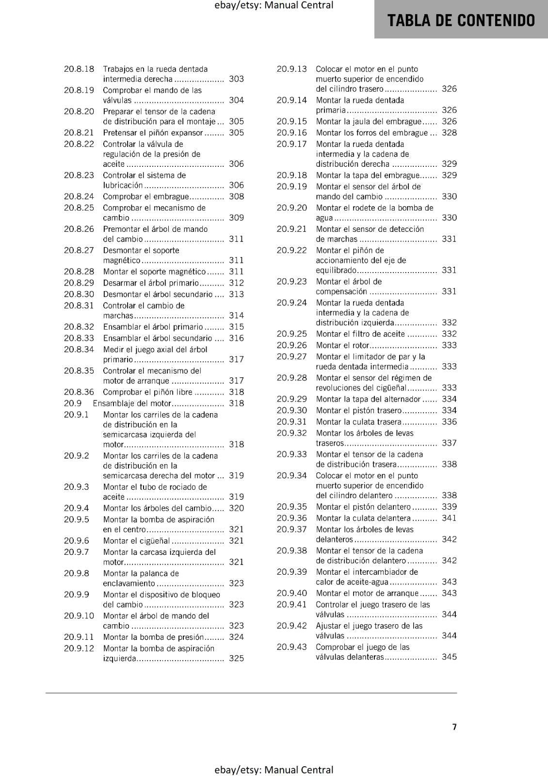 SPANISH LANGUAGE - KTM 2022 - 1290 SUPER ADVENTURE S - MANUAL DE REPARACION