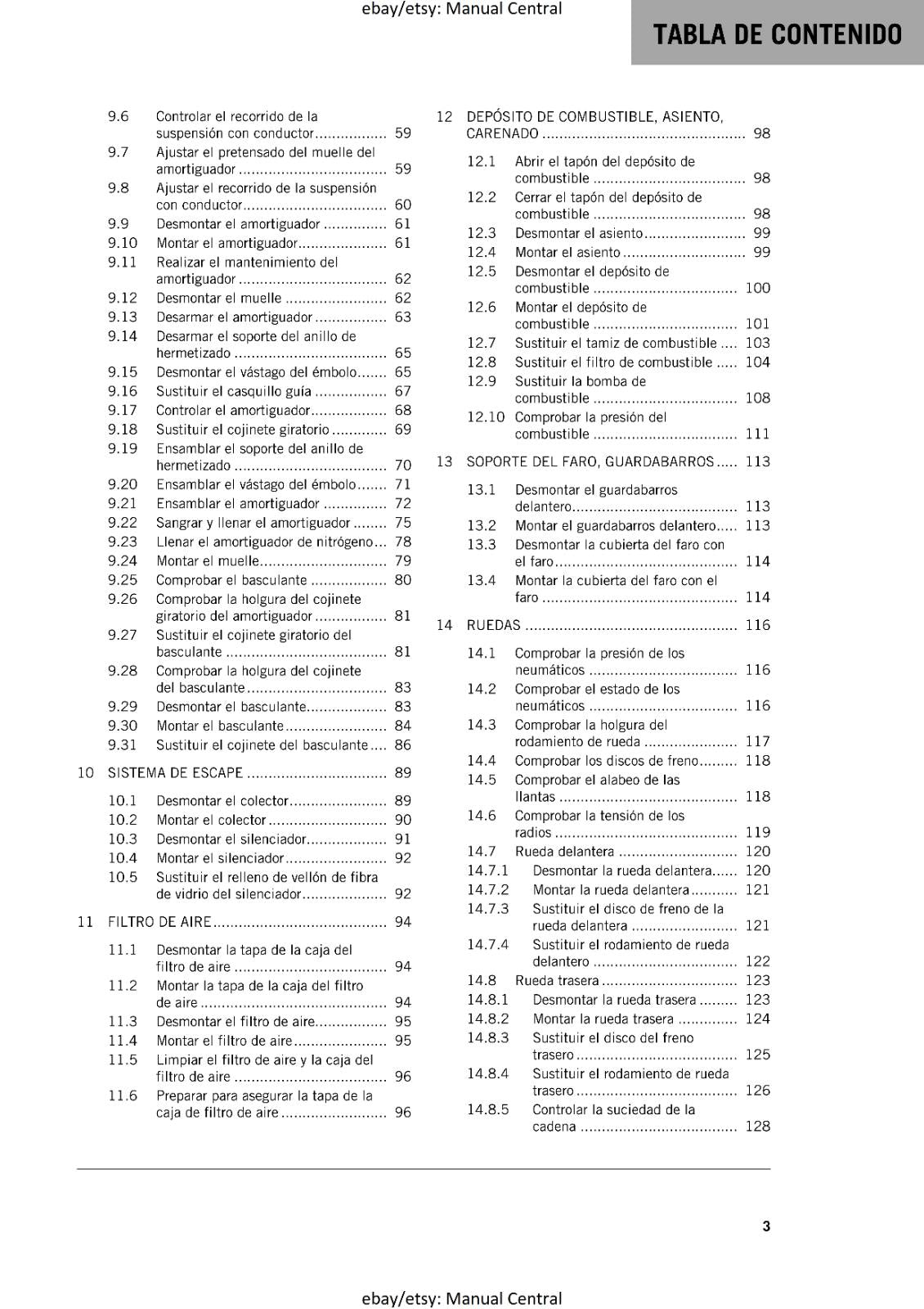 SPANISH LANGUAGE - KTM 2021 - 150 EXC XC-W TPI - MANUAL DE REPARACION