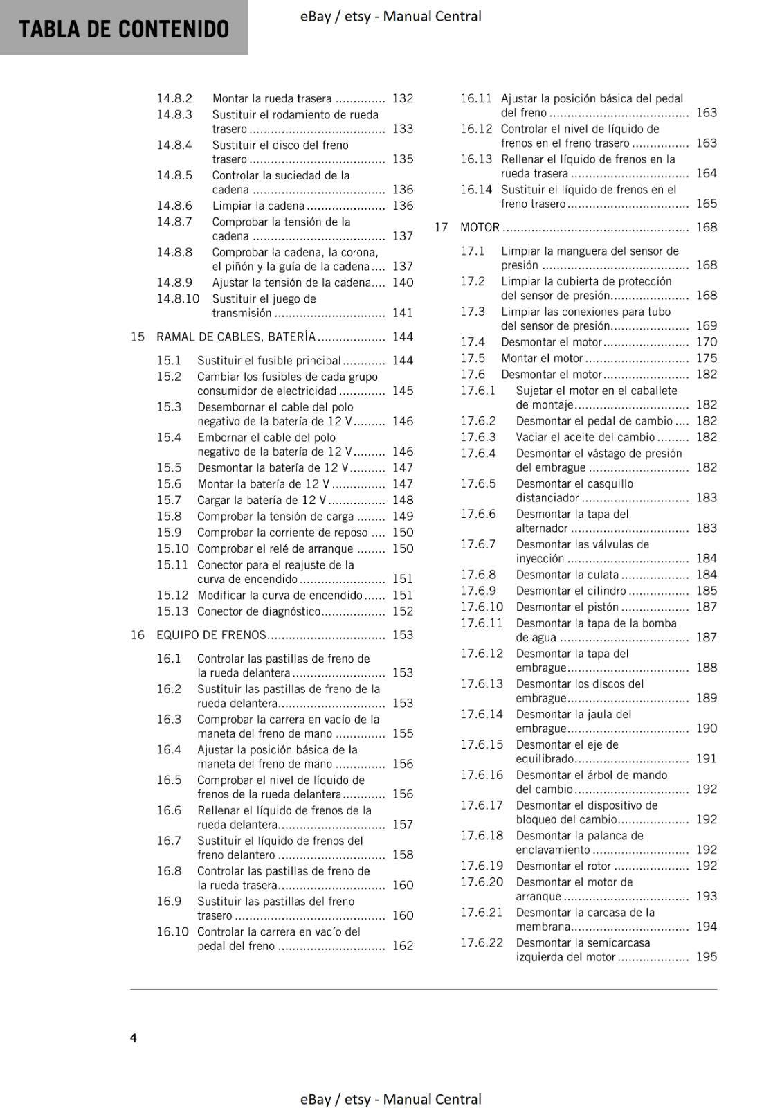 SPANISH LANGUAGE - KTM 2021 - 250 300 XC TPI - MANUAL DE REPARACION