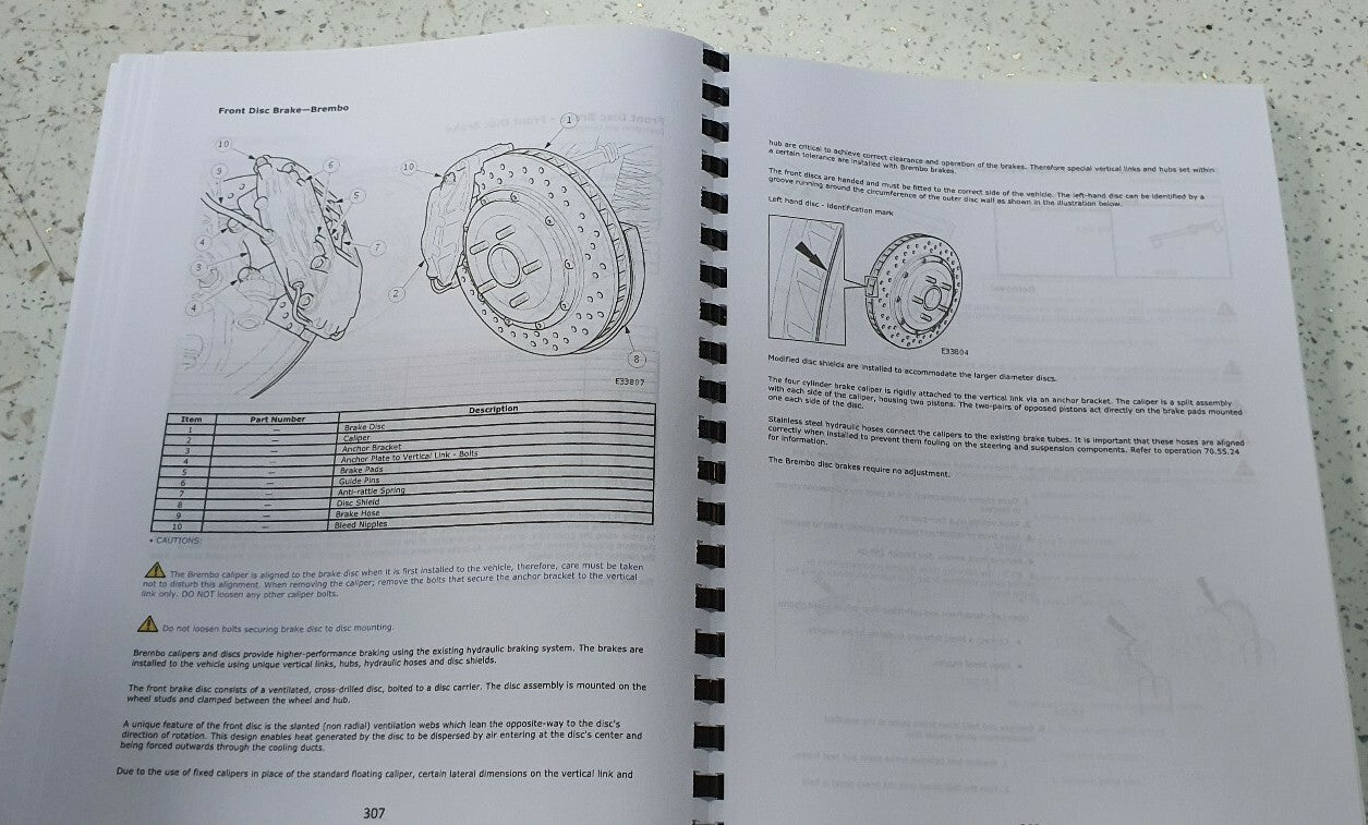 JAGUAR X308 XJ XJ8 XJR 1998 - 2003 WORKSHOP SERVICE MANUAL REPRINTED COMB BOUND
