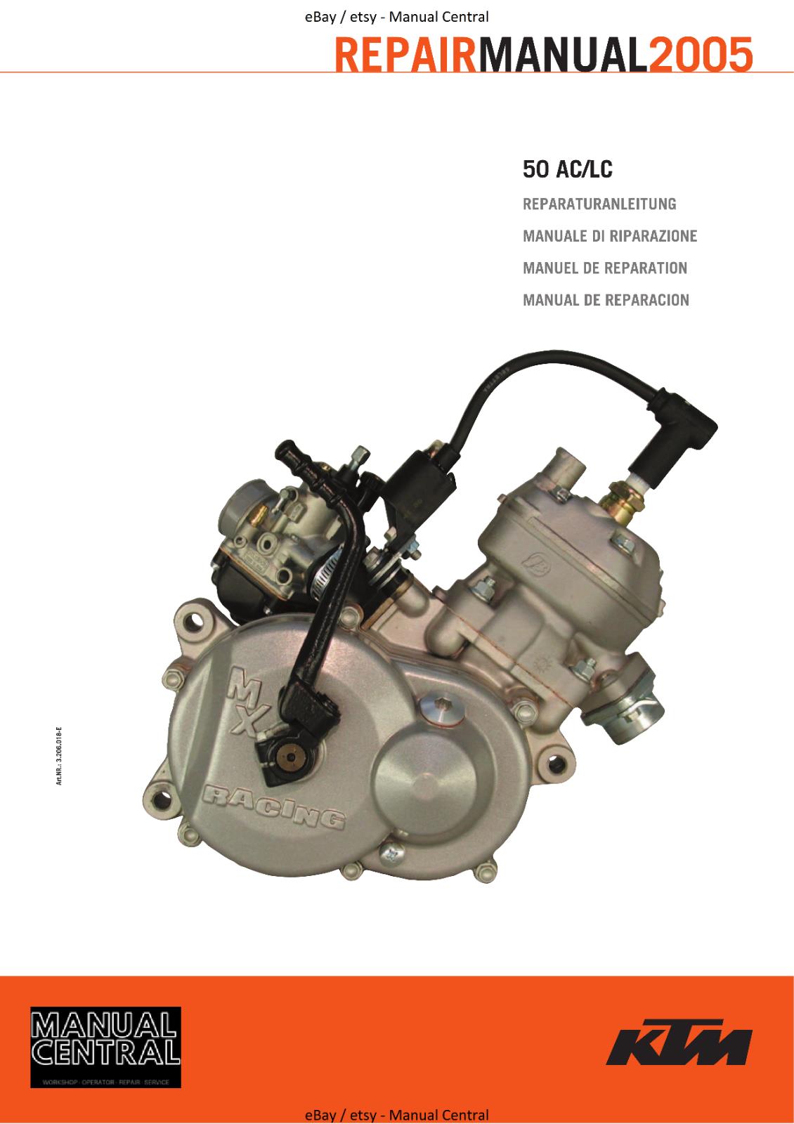 KTM 2002 TO 2005 50 AC/LC - ENGINE - WORKSHOP REPAIR SERVICE MANUAL