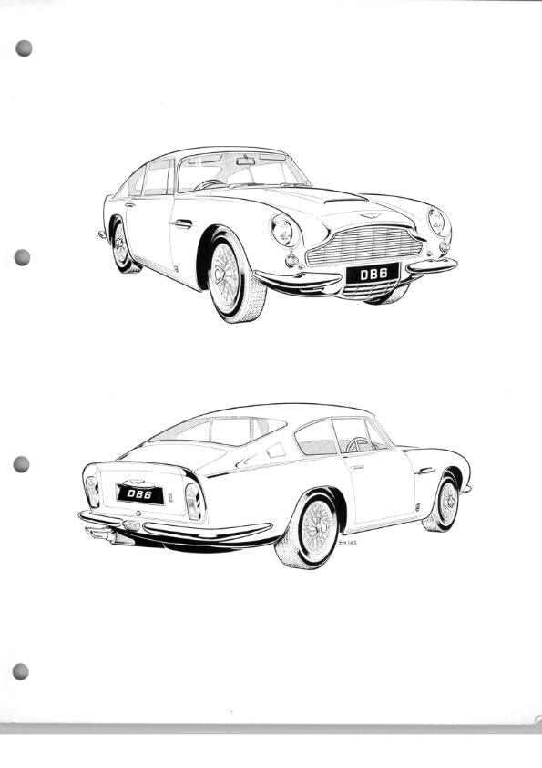 ASTON MARTIN DB6 WORKSHOP MANUAL REPRINTED COMB BOUND