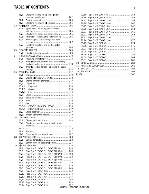 KTM 2013 350 EXC-F XCF-W WORKSHOP REPAIR SERVICE MANUAL REPRINTED