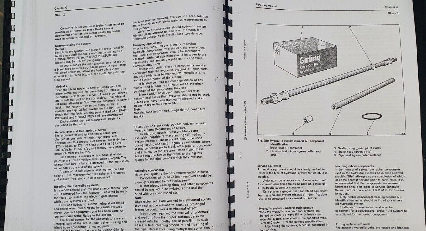 ROLLS ROYCE SILVER SHADOW II / WRAITH II / CORNICHE WORKSHOP 1977 - 1980 TSD4200
